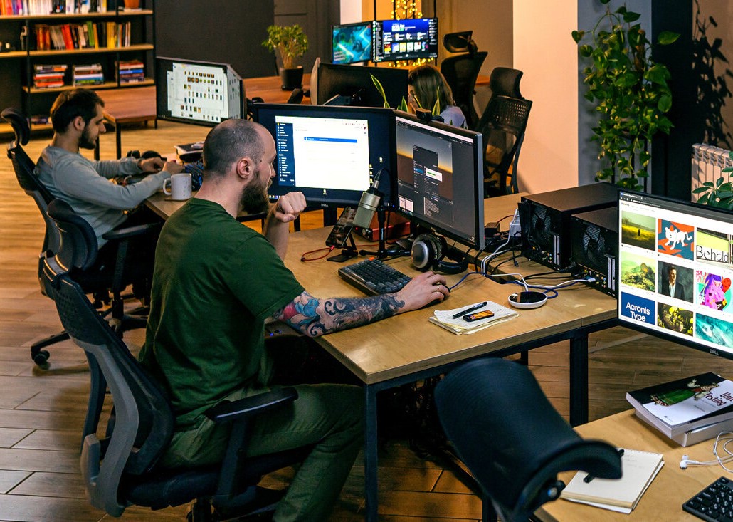 Our game development team at work